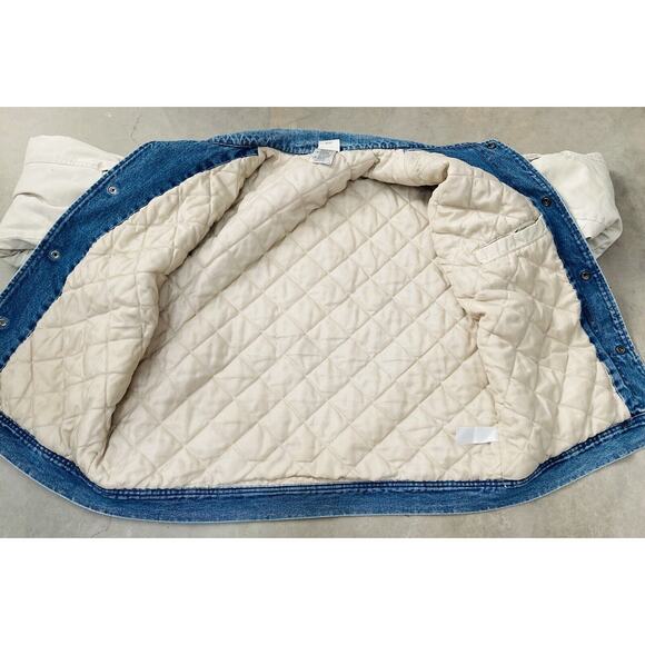 Vintage Disney Store Mickey Mouse 1928 Denim Varsity Jacket Adult Quilted Club - Picture 15 of 16